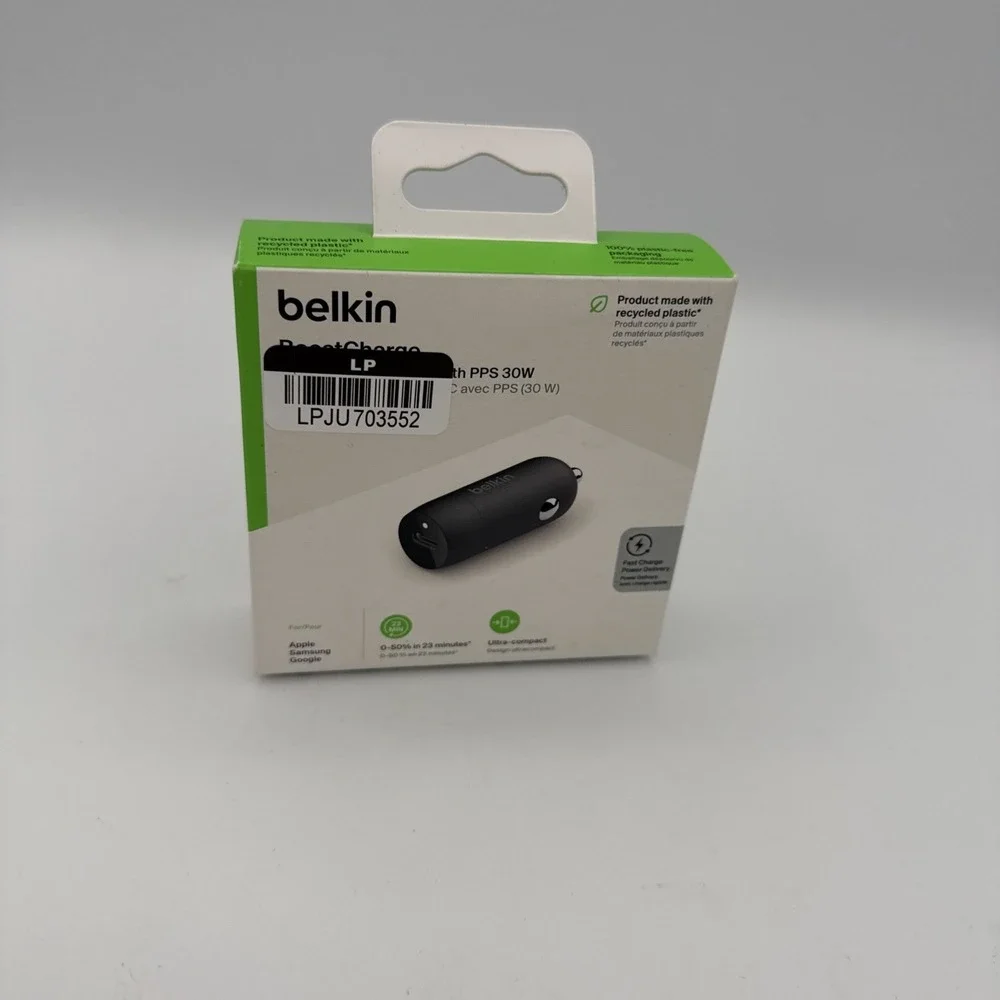 Belkin Boost Charge Dual Car Fast Charger with PPS USB-A & USB-C 37W